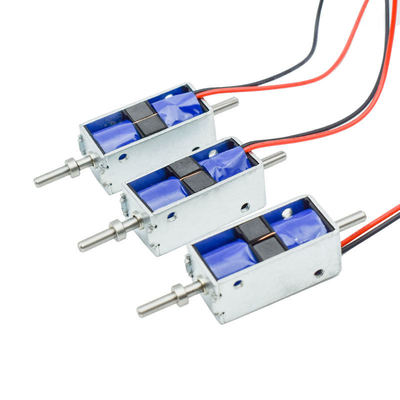 KS0735 Миниатюрный линейный соленоид постоянного тока 12 В, 24 В с бистабильным фиксатором